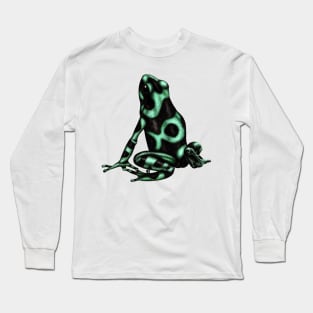 Green and black poison dart frog Long Sleeve T-Shirt